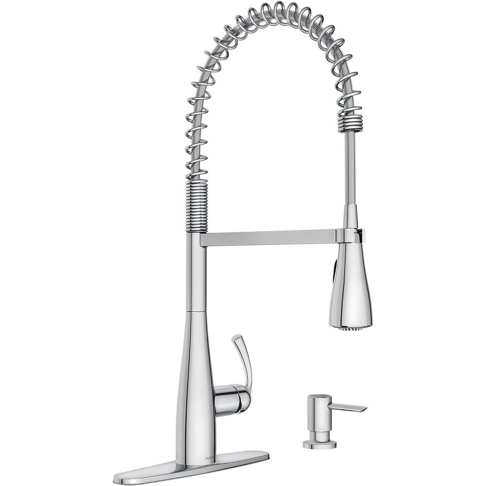 image:imageMoen Essie PreRinse Pulldown Kitchen Faucet wSoap 87814SRSChrome