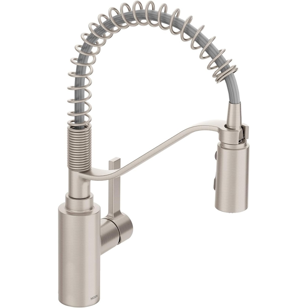 image:imageMoen Genta LX Spring Faucet with Power Boost Modern Kitchen Faucet with OneHandle PreRinse Easy Installation Chrome 5926Spot Resist Stainless
