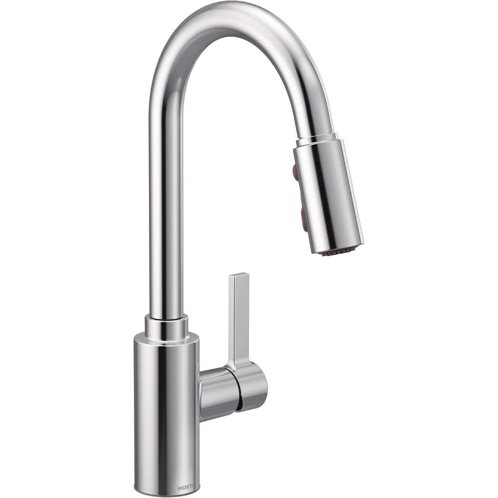 image:imageMoen Genta LX Touchless Kitchen Faucet MotionSense Wave Sensor High Arc Pulldown with Power Clean Spray OneHandle Chrome 7882EWCChrome