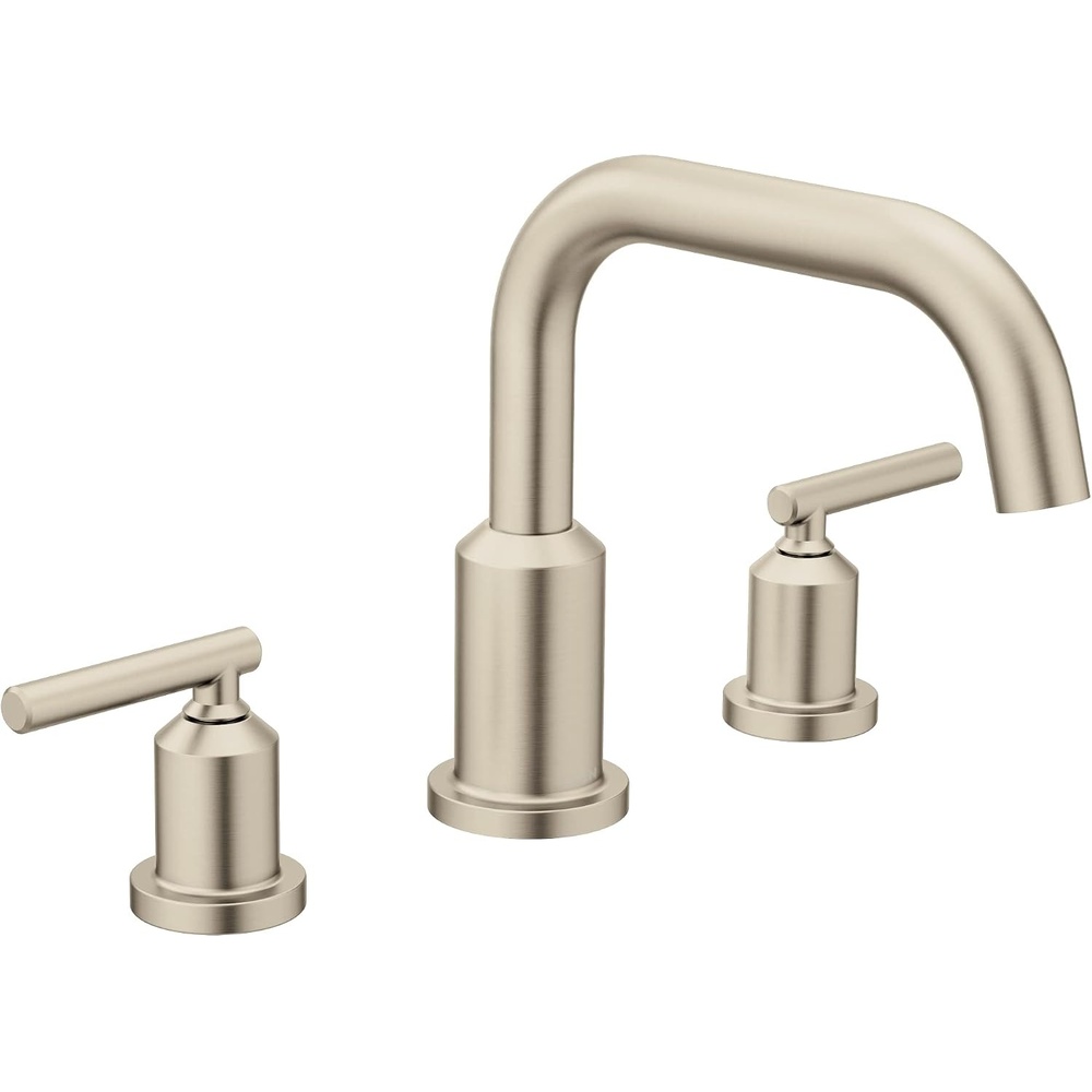 image:imageMoen Gibson Brushed Nickel TwoHandle Deck Mounted Modern Roman Tub Faucet Valve Required T961BN