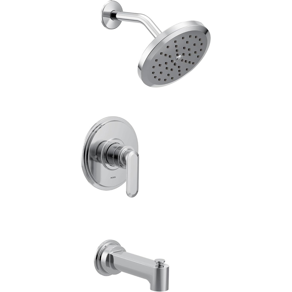 image:imageMoen Greenfield Chrome MCORE 3 Series EcoPerformance Shower Trim Set with Wide Showerhead Shower Handle and Tub Spout Valve Required UT33323EP