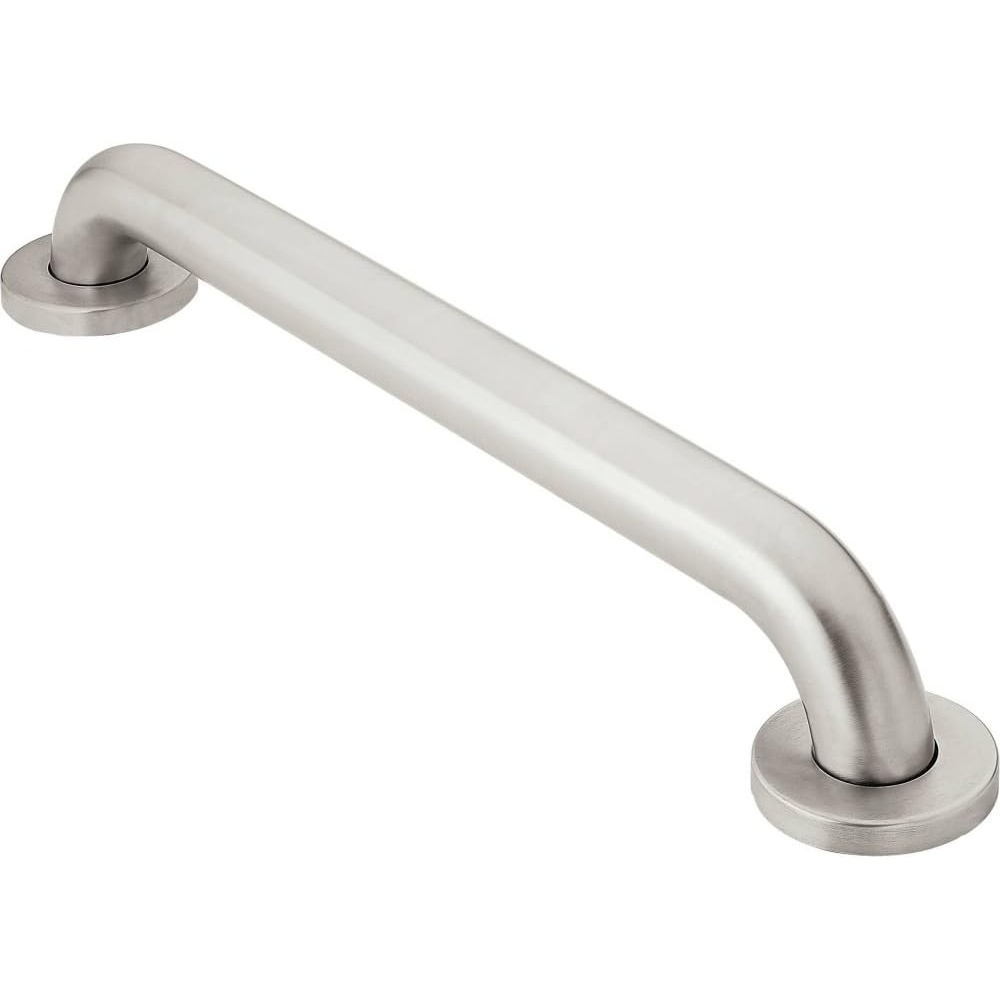 image:imageMoen Home Care Bathroom Safety 12 Inch Stainless Steel Handicap Grab Bar for Bathtub and Shower Elderly Assistance Product with Concealed Screws 891212 Inch
