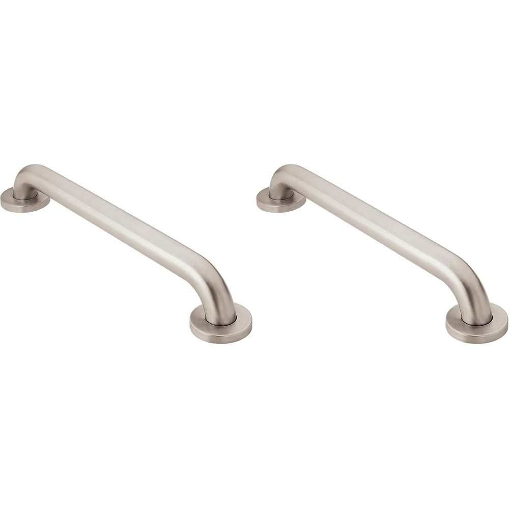 image:imageMoen Home Care Bathroom Safety 18 Inch Stainless Steel Handicap Grab Bar for Bathtub and Shower Elderly Assistance Product with Concealed Screws Polished Brass R8918Inoxidable