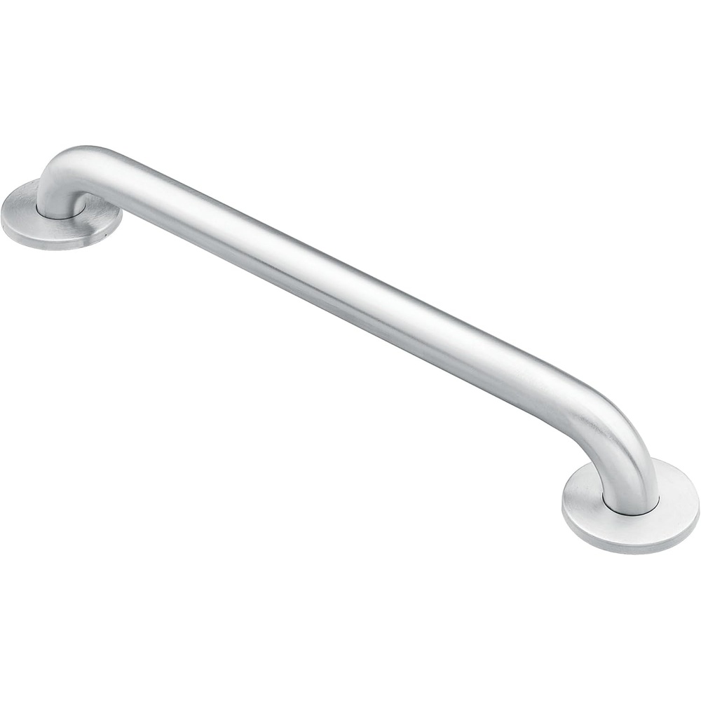 image:imageMoen Home Care Bathroom Safety 24 Inch Stainless Steel Handicap Grab Bar for Bathtub and Shower Heavy Duty Handle Elderly Assistance Product with Concealed Screws 8724Silver