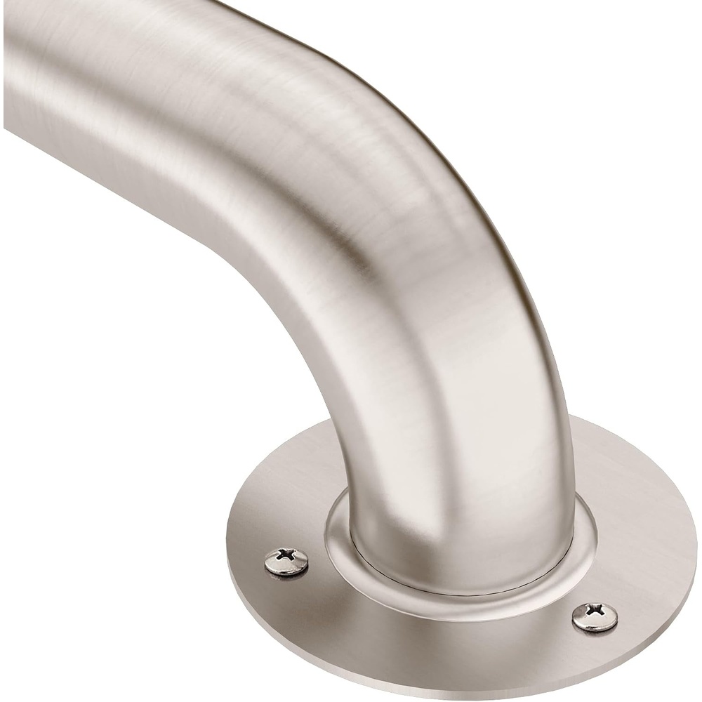 image:imageMoen LR7518 Bathroom Safety 18Inch Stainless Steel Bathroom Grab Bar with Exposed Screws Stainless