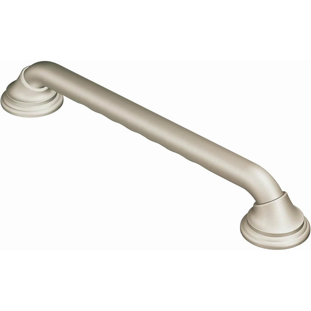 image:imageMoen LR8716D3GOWB Bathroom Safety 16Inch Designer Bathroom Grab Bar with Curled Grip Old World BronzeBrushed Nickel