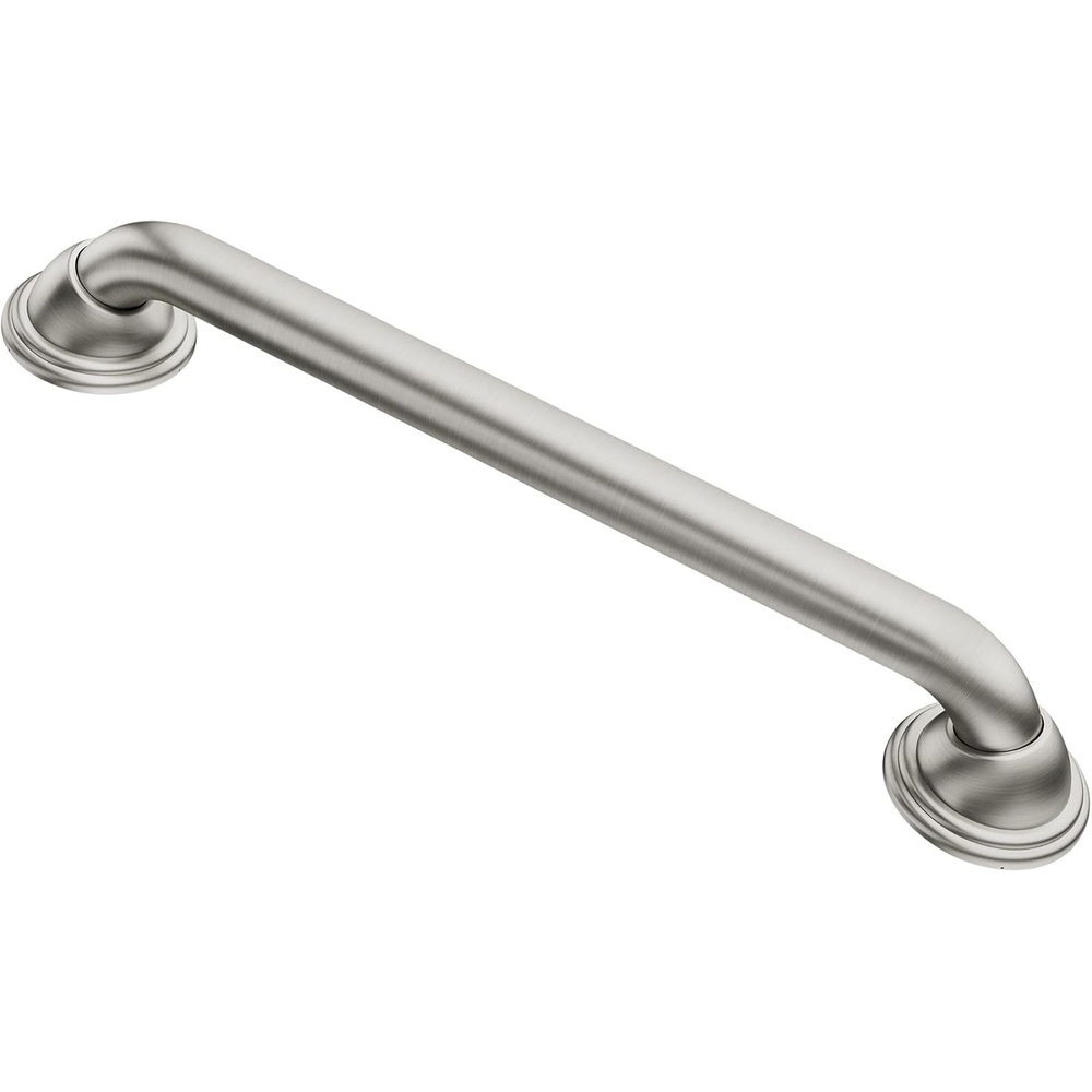image:imageMoen LR8724D2CH Bathroom Safety 24Inch Designer Stainless Steel Grab Bar with Concealed Screws ChromeBrushed Nickel
