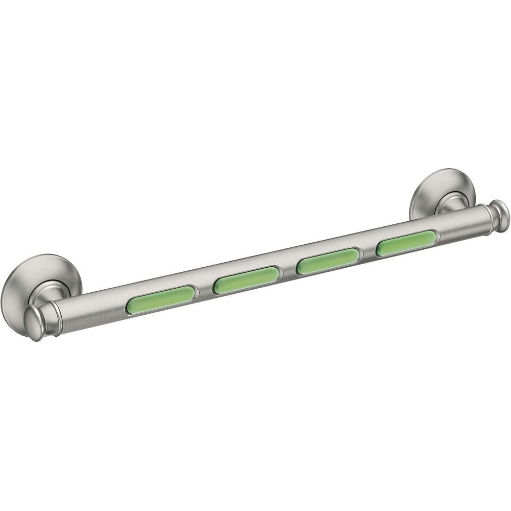 image:imageMoen MLR8718D4GBN Banbury 18 GlowInTheDark Bathroom Grab Bar Brushed Nickel
