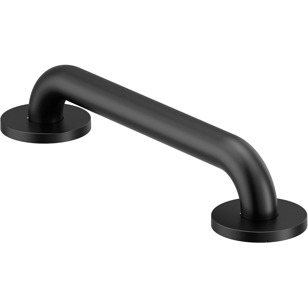 image:imageMoen Matte Black 12Inch Stainless Steel Bath Safety Grab Bar with Concealed Screws R8712BL