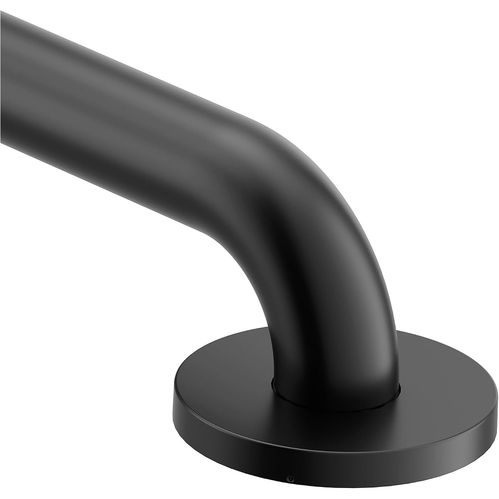 image:imageMoen Matte Black 48Inch Stainless Steel Bath Safety Grab Bar with Concealed Screws R8748BL