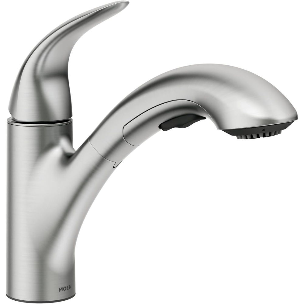 image:imageMoen Medina Spot Resist Stainless OneHandle Pull Out Kitchen Faucet Kitchen Sink Faucets with Pullout Sprayer Featuring Power Boost for a Faster Clean 87039SRS