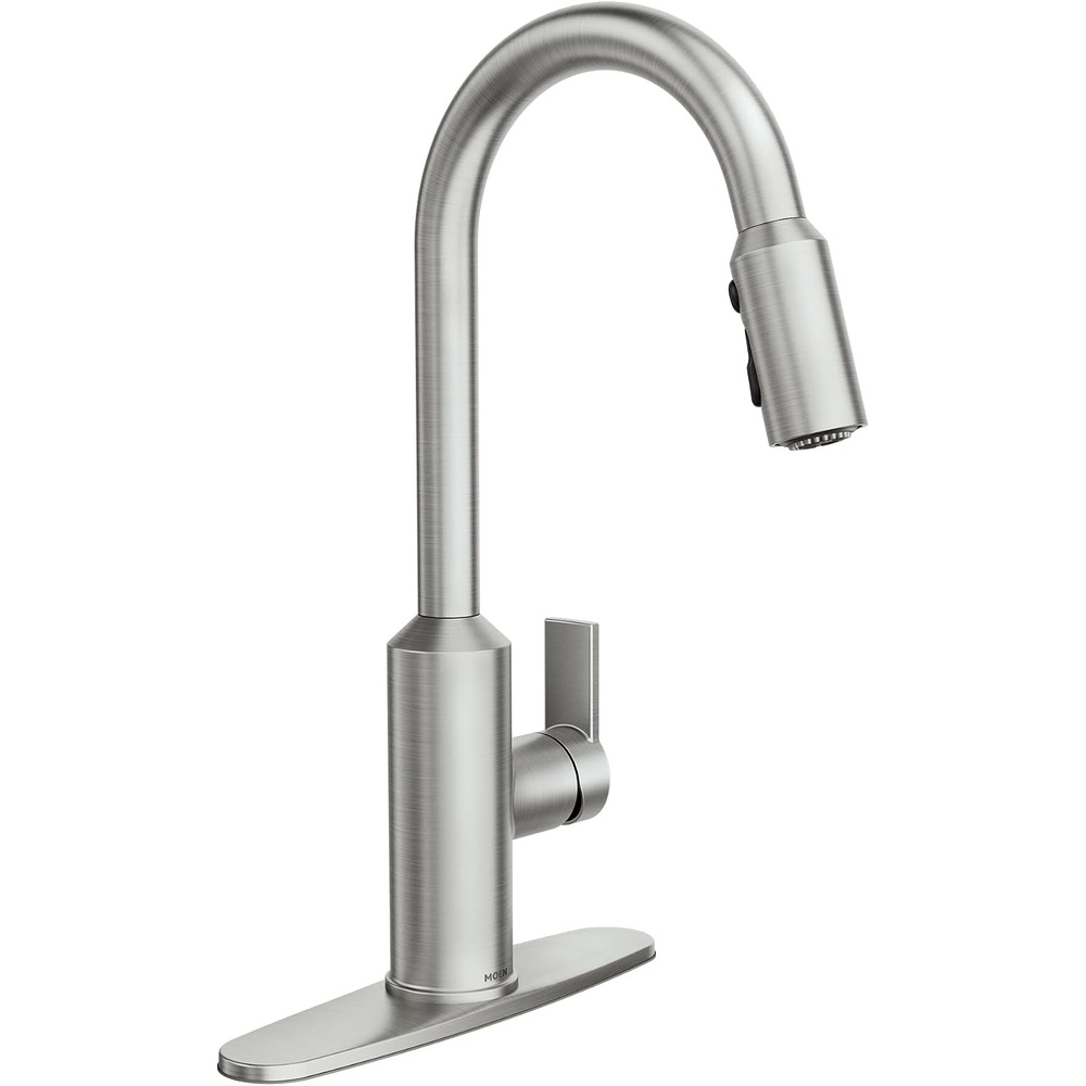 image:imageMoen Meena One Handle Kitchen Faucet with Pull Down Sprayer High Arc Kitchen Sink Faucet Featuring Reflex System and Duralock Quick Connect Bronzed Gold 87270BZGSpot Resist Stainless