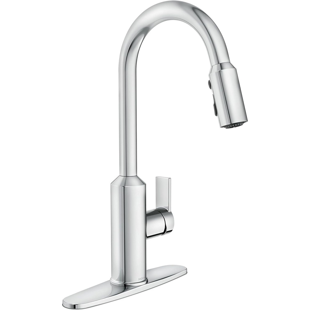 image:imageMoen Meena One Handle Kitchen Faucet with Pull Down Sprayer High Arc Kitchen Sink Faucet Featuring Reflex System and Duralock Quick Connect Bronzed Gold 87270BZGChrome