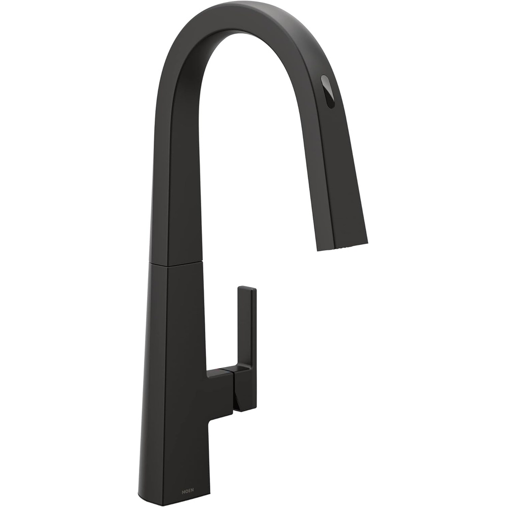 image:imageMoen Nio Matte Black Smart Faucet Touchless PullDown Sprayer Kitchen Faucet with Voice and Motion Control S75005EV2BL