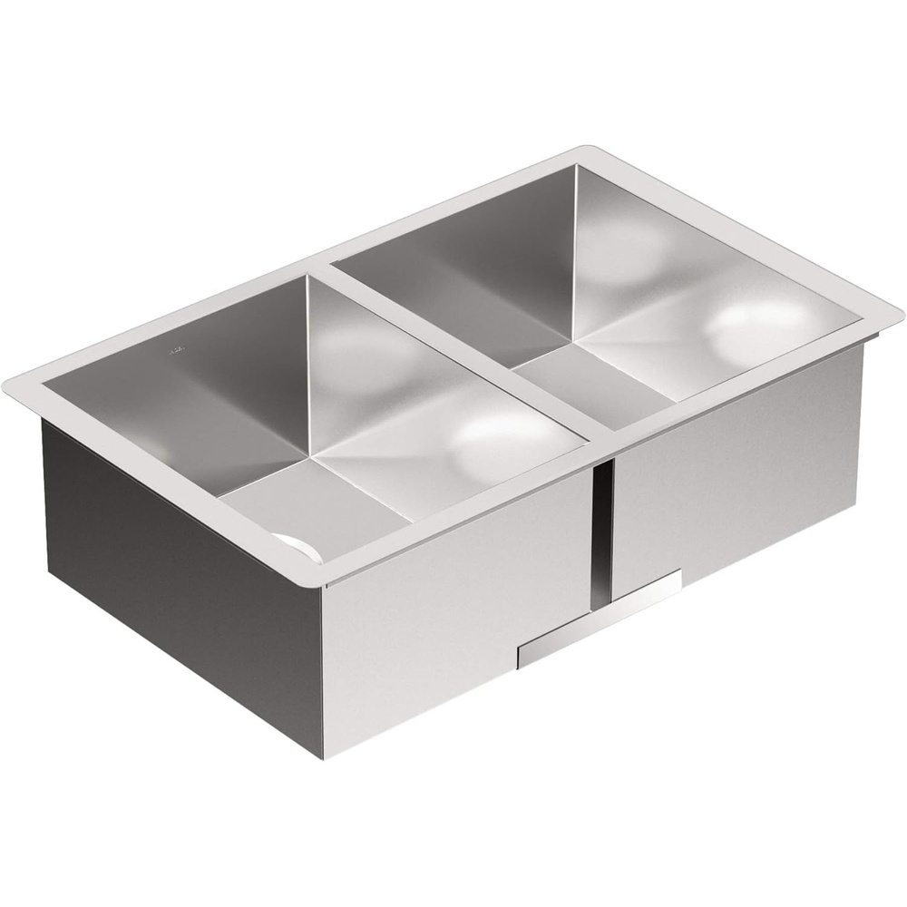 image:imageMoen Prep 18Gauge Stainless Steel Undermount 29 x 18 Double Bowl Kitchen Sink G18288