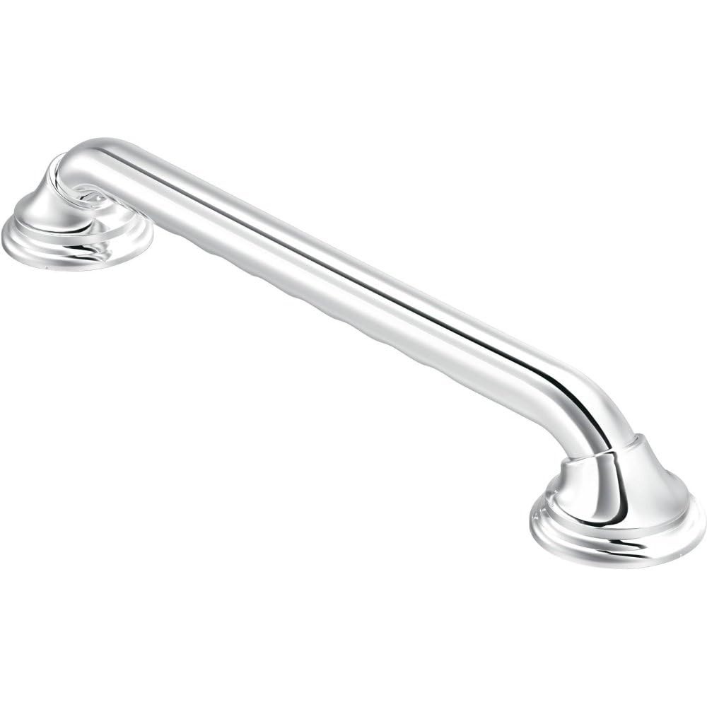 image:imageMoen R8712D3GOWB Bathroom Safety 12Inch Designer Bathroom Grab Bar with Curled Grip Old World BronzeChrome