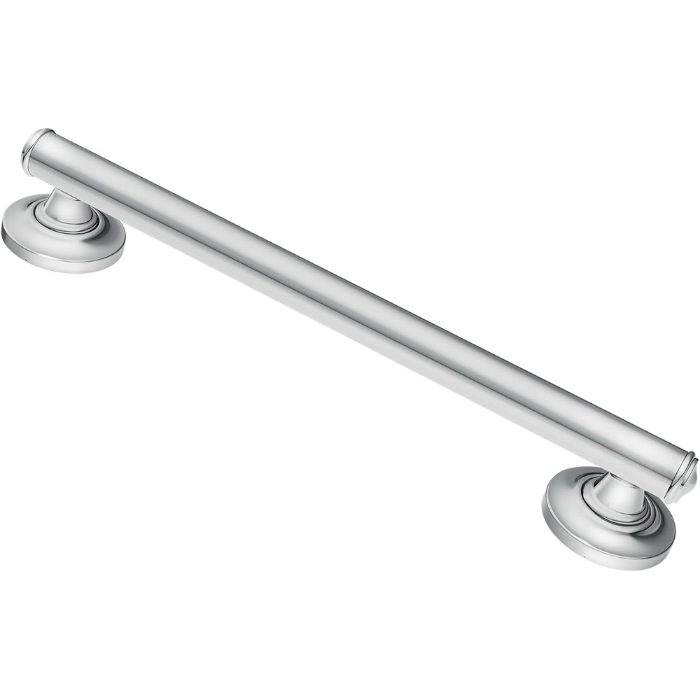 image:imageMoen R8716D1GCH Bathroom Safety 16inch Bathroom Grab Bar with Comfort Grip Pad ChromeChrome