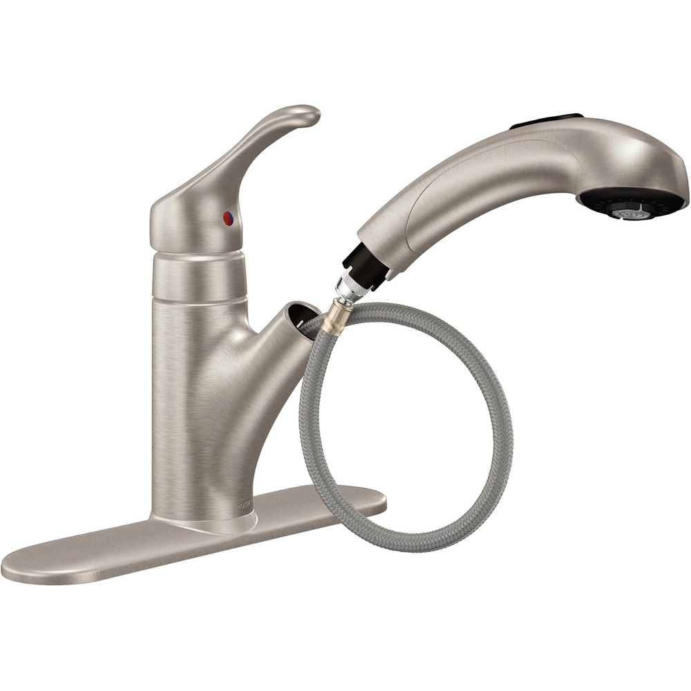 image:imageMoen Renzo Spot Resist Stainless OneHandle Pullout Kitchen or Laundry Faucet Featuring Power Clean CA87316SRS