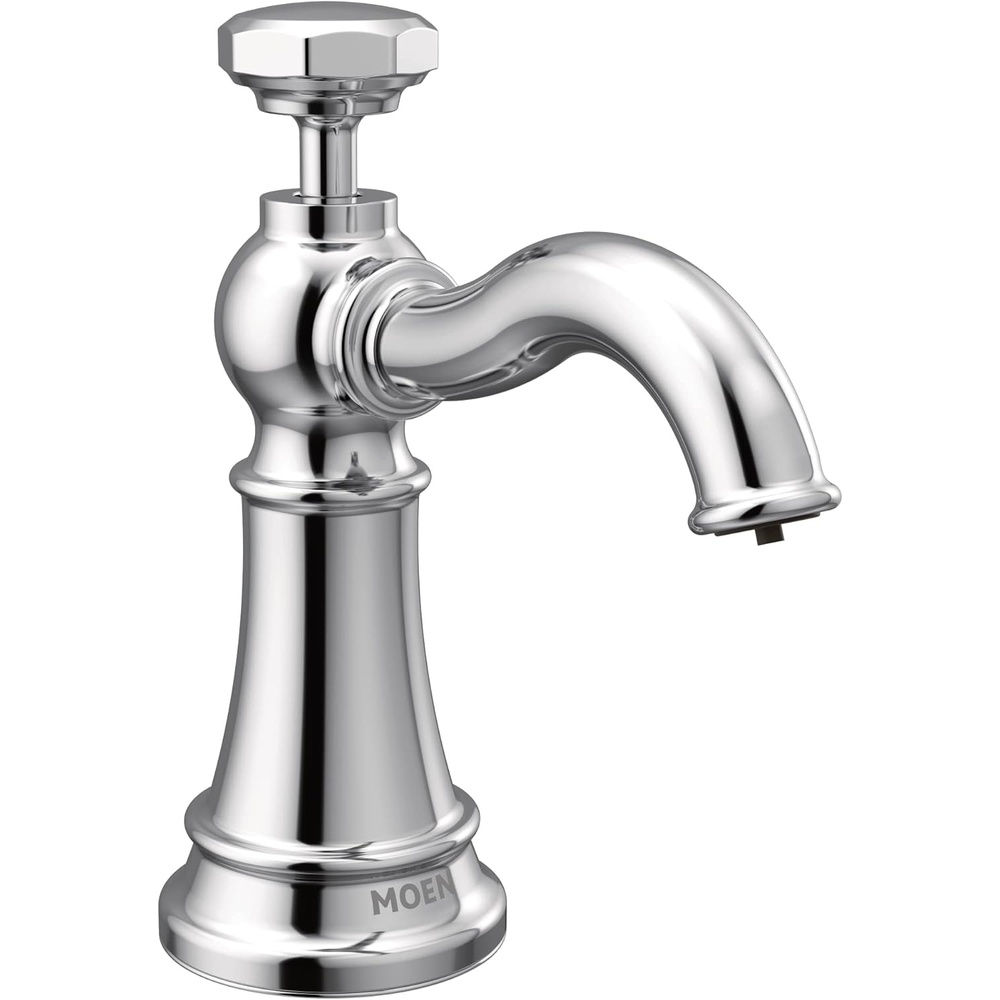 image:imageMoen S3955C Paterson Deck Mounted Kitchen Soap Dispenser with Above the Sink Refillable Bottle ChromeChrome