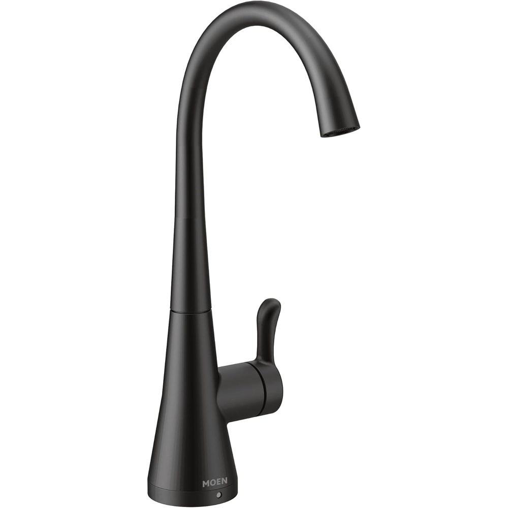 image:imageMoen S5520BL Sip Transitional Cold Water Kitchen Beverage Faucet Optional Water Filtration System Available Sold Separately Matte Black