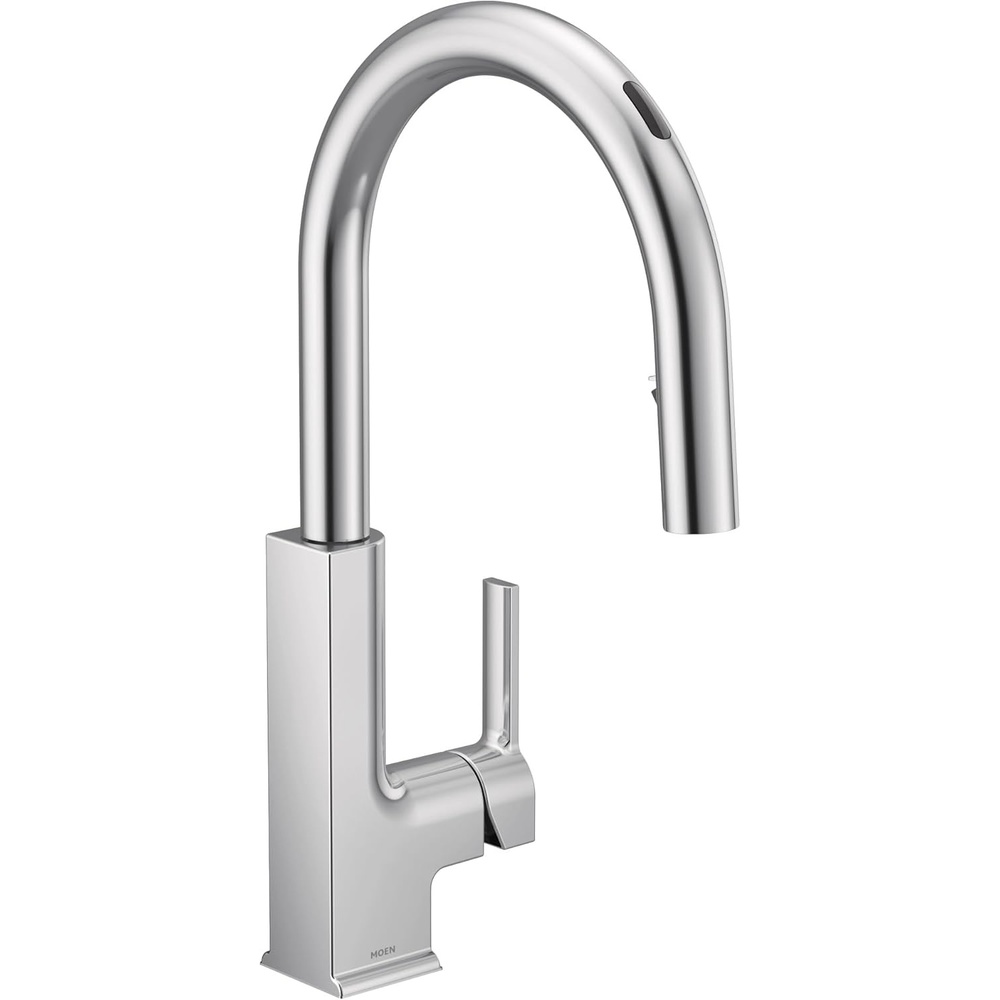 image:imageMoen STO Chrome Smart Faucet Touchless Kitchen Faucet with Pull Down Sprayer Voice Control and Power Boost Modern Kitchen Faucet Easy Installation S72308EVC