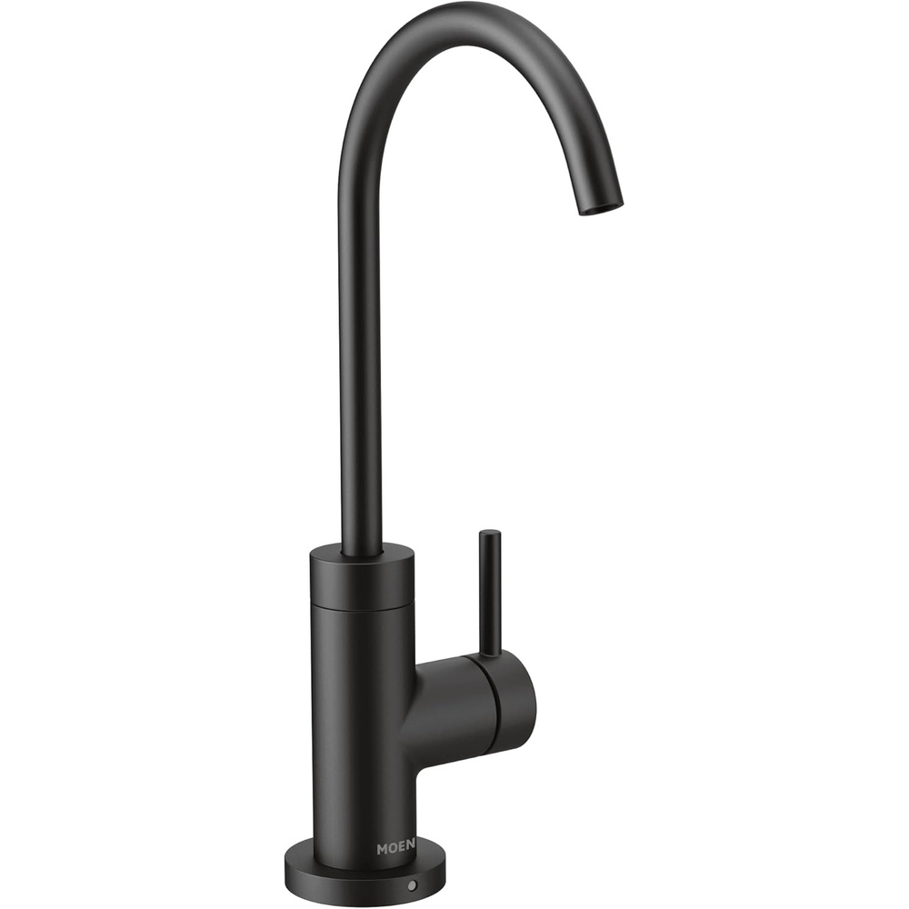 image:imageMoen Sip Matte Black Modern Cold Water Kitchen Beverage Faucet Optional Water Filtration System Available Sold Separately S5530BL