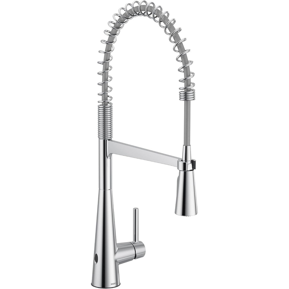 image:imageMoen Sleek Black Stainless Pulldown Faucet Modern Kitchen Faucet with One Handle HighArc Power Boost Easy Installation and 5925BLSChrome
