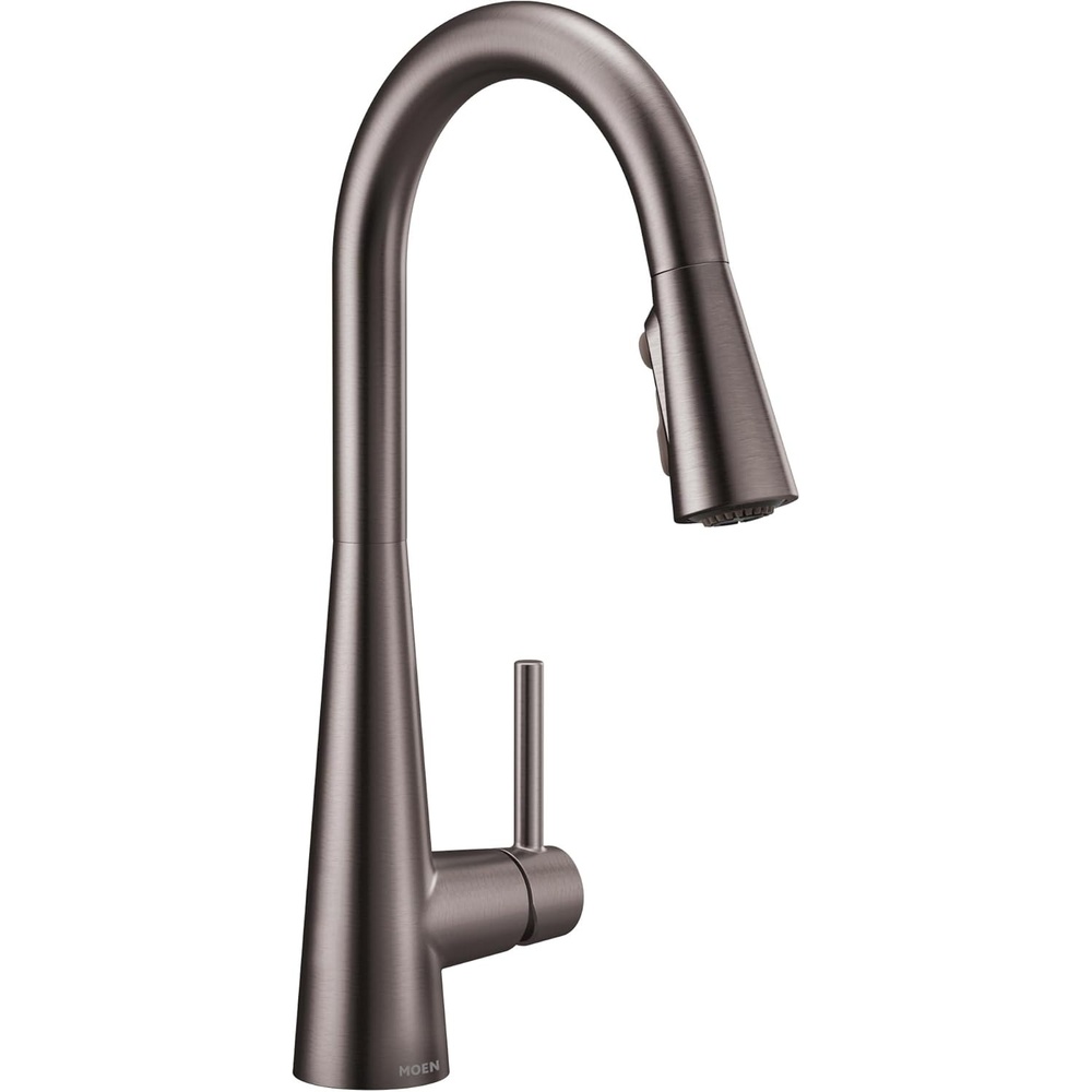 image:imageMoen Sleek Oil Rubbed Bronze OneHandle High Arc Kitchen Faucet with Pulldown Sprayer Featuring Power Boost for a Faster Clean 7864ORBBlack Stainless