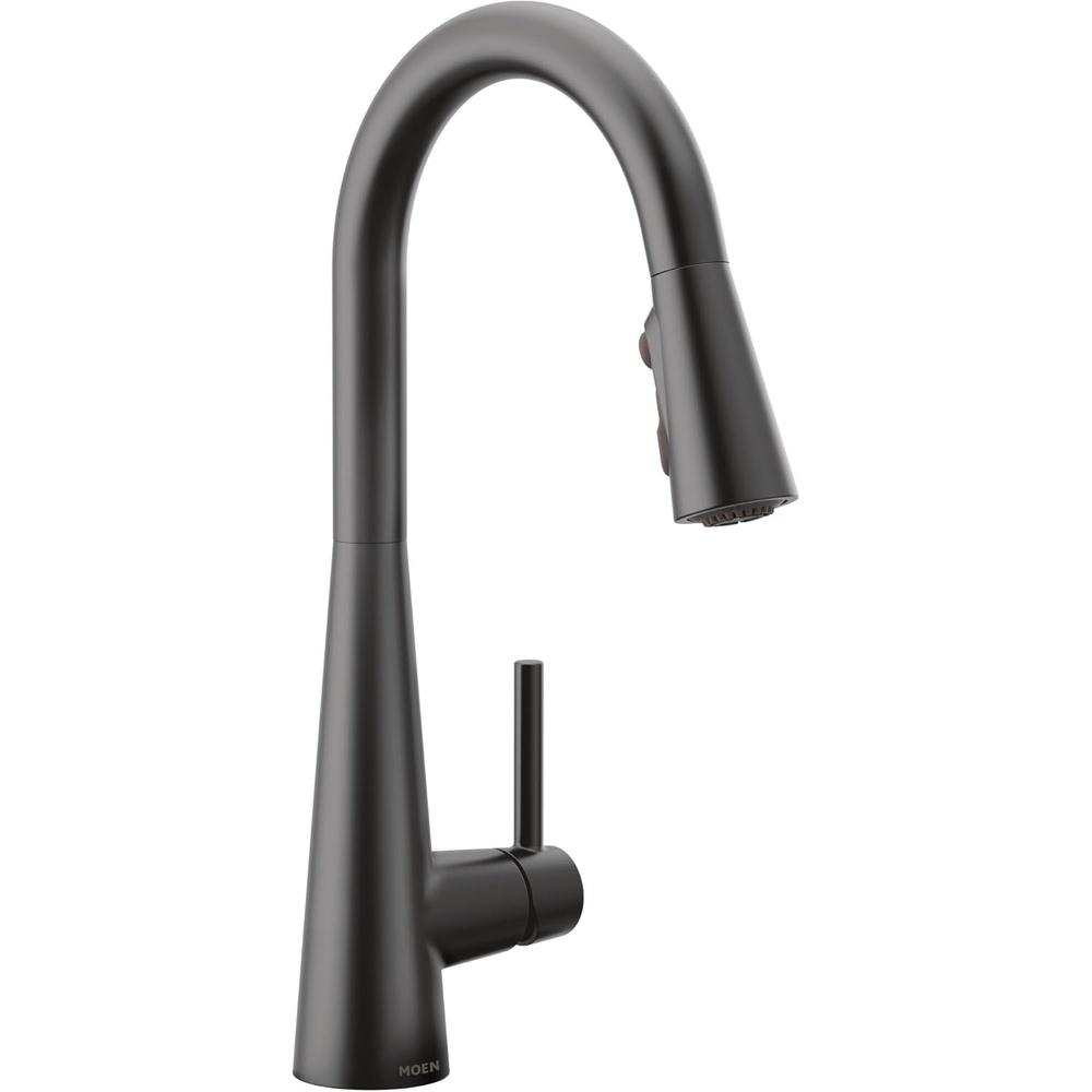 image:imageMoen Sleek Oil Rubbed Bronze OneHandle High Arc Kitchen Faucet with Pulldown Sprayer Featuring Power Boost for a Faster Clean 7864ORBMatte Black