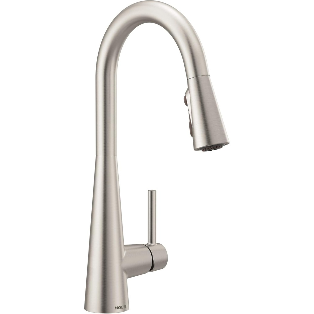 image:imageMoen Sleek Oil Rubbed Bronze OneHandle High Arc Kitchen Faucet with Pulldown Sprayer Featuring Power Boost for a Faster Clean 7864ORBSpot Resist Stainless