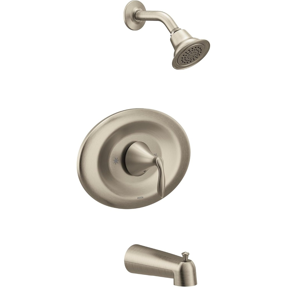 image:imageMoen T2137EP Eva PosiTemp EcoPerformance Tub and Shower Trim Kit Valve Required ChromeBrushed Nickel