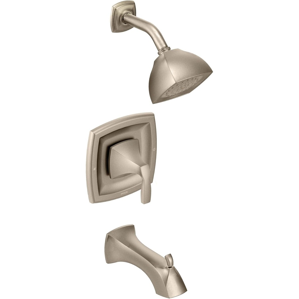image:imageMoen T2693NL Voss PosiTemp Pressure Balancing Tub and Shower Trim Kit Valve Required Polished NickelNickel