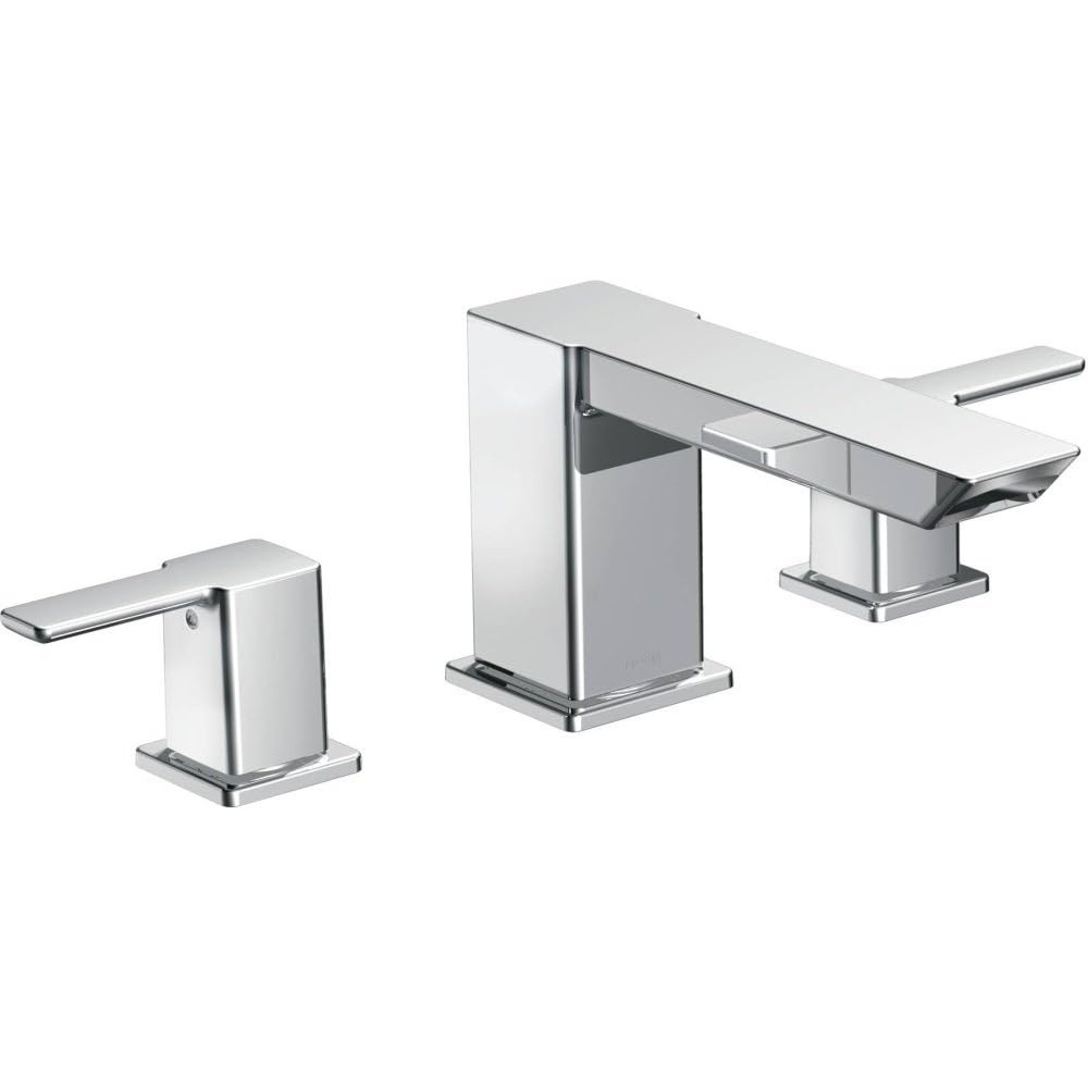 image:imageMoen TS903 90Degree TwoHandle Deck Mount Roman Tub Faucet Trim Kit Valve Required ChromeChrome