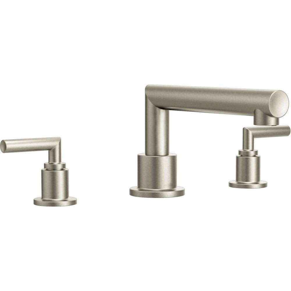 image:imageMoen TS93003BN Arris 2Handle Deck Mount Modern Roman Tub Faucet Trim Kit Valve Required Brushed NickelBrushed Nickel