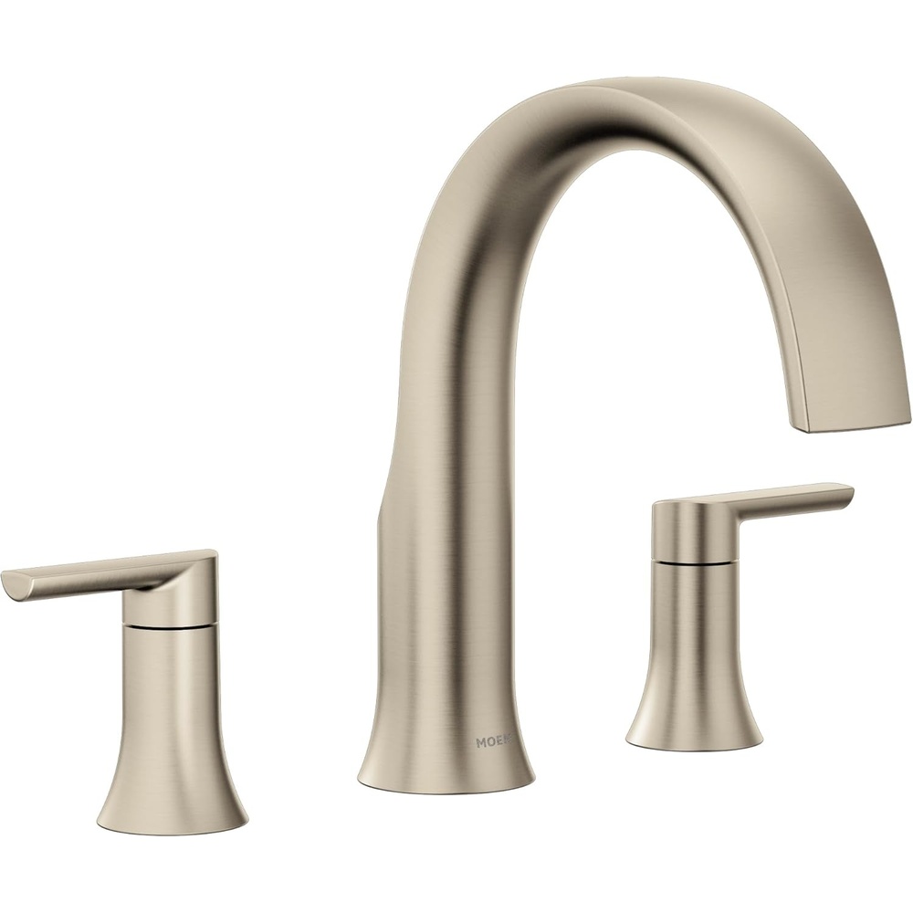 image:imageMoen TS983BN Doux TwoHandle Roman Tub Faucet Valve Required Brushed NickelBrushed Nickel