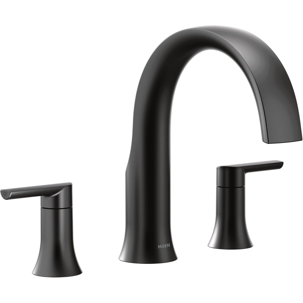 image:imageMoen TS983BN Doux TwoHandle Roman Tub Faucet Valve Required Brushed NickelMatte Black
