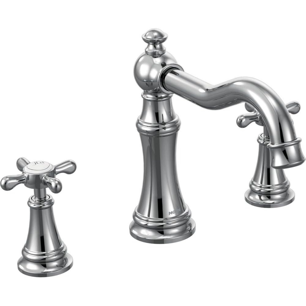 image:imageMoen Ts22101 Weymouth TwoHandle High Arc Roman Tub Faucet Trim only ChromeChrome