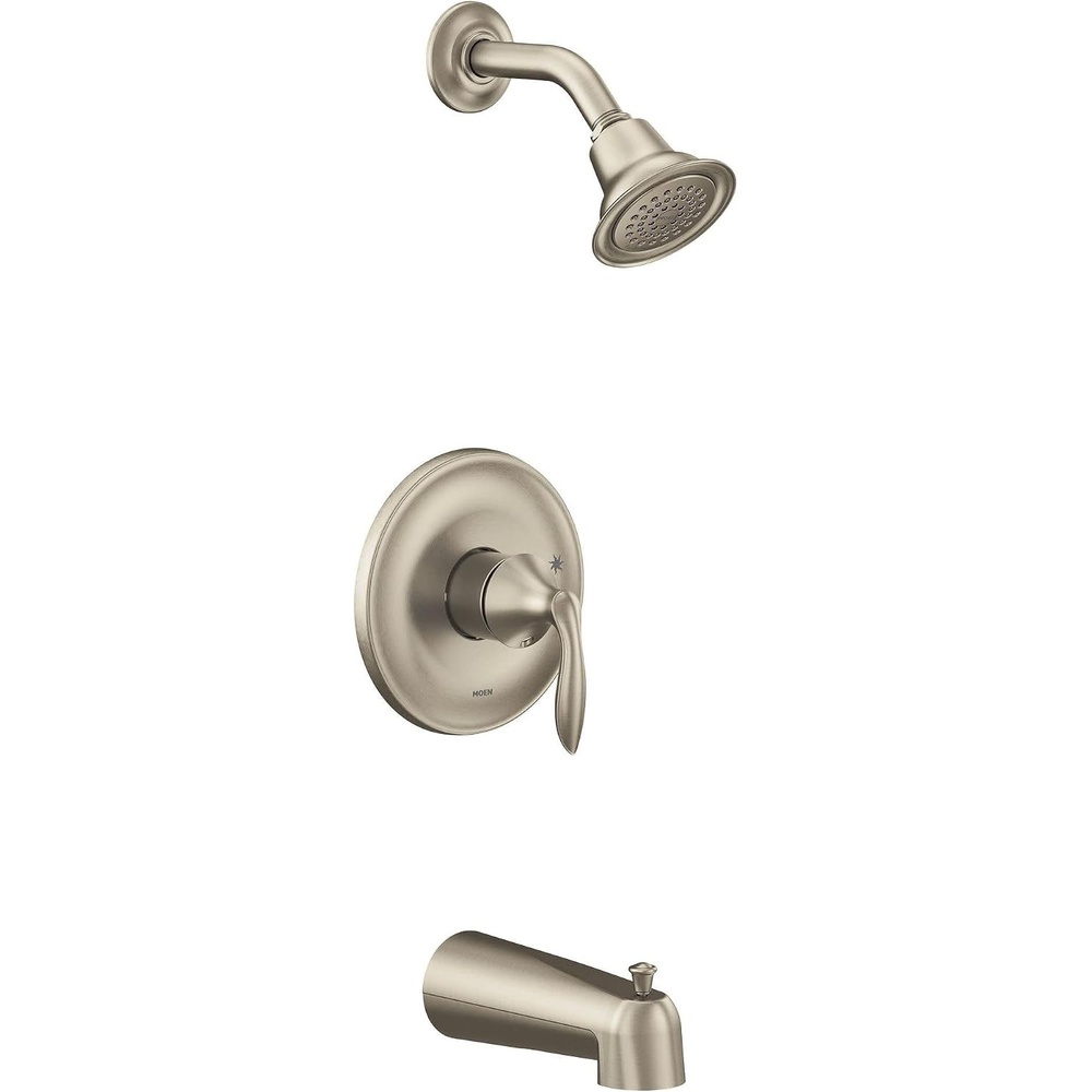 image:imageMoen UT2133EP Eva Collection MCORE 2Series 1Handle Tub and Shower Trim Kit Valve Required ChromeBrushed Nickel