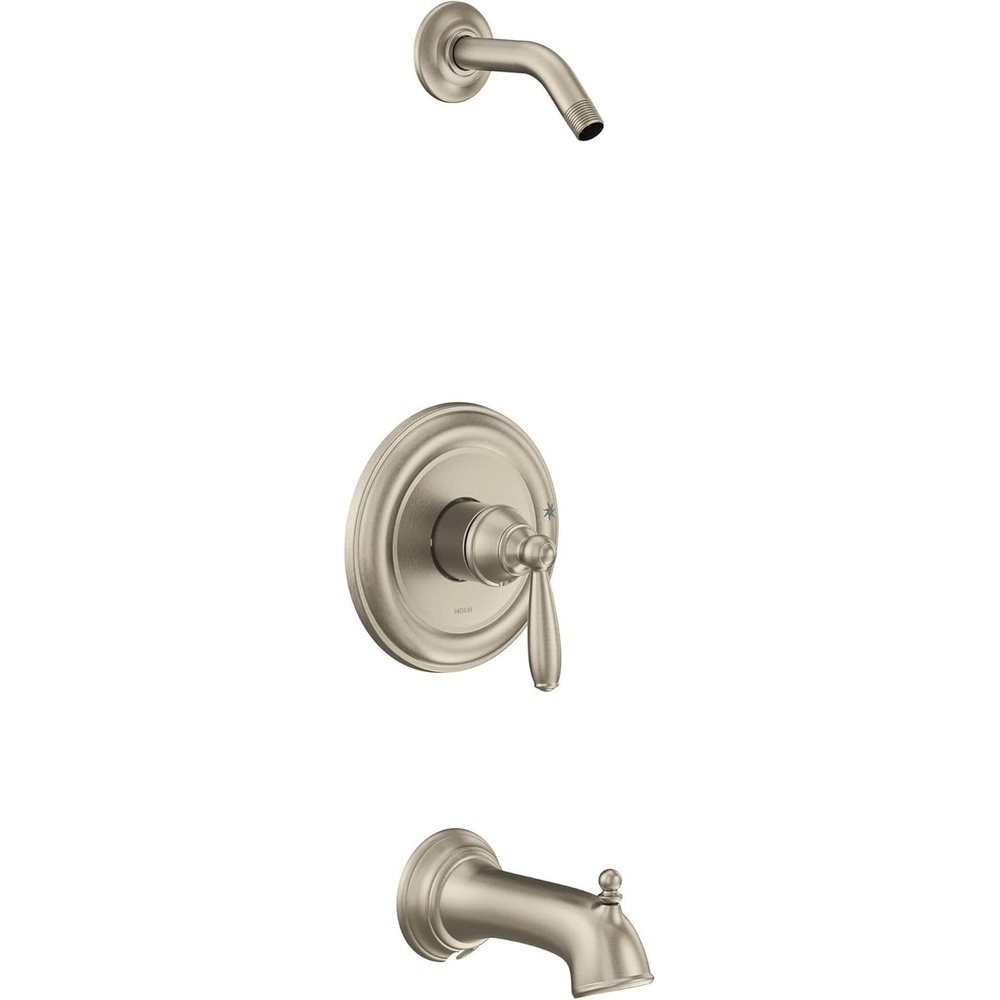image:imageMoen UT2153NHBN Brantford MCORE 3Series 1Handle Tub and Shower Trim Kit Valve Required Brushed NickelBrushed Nickel