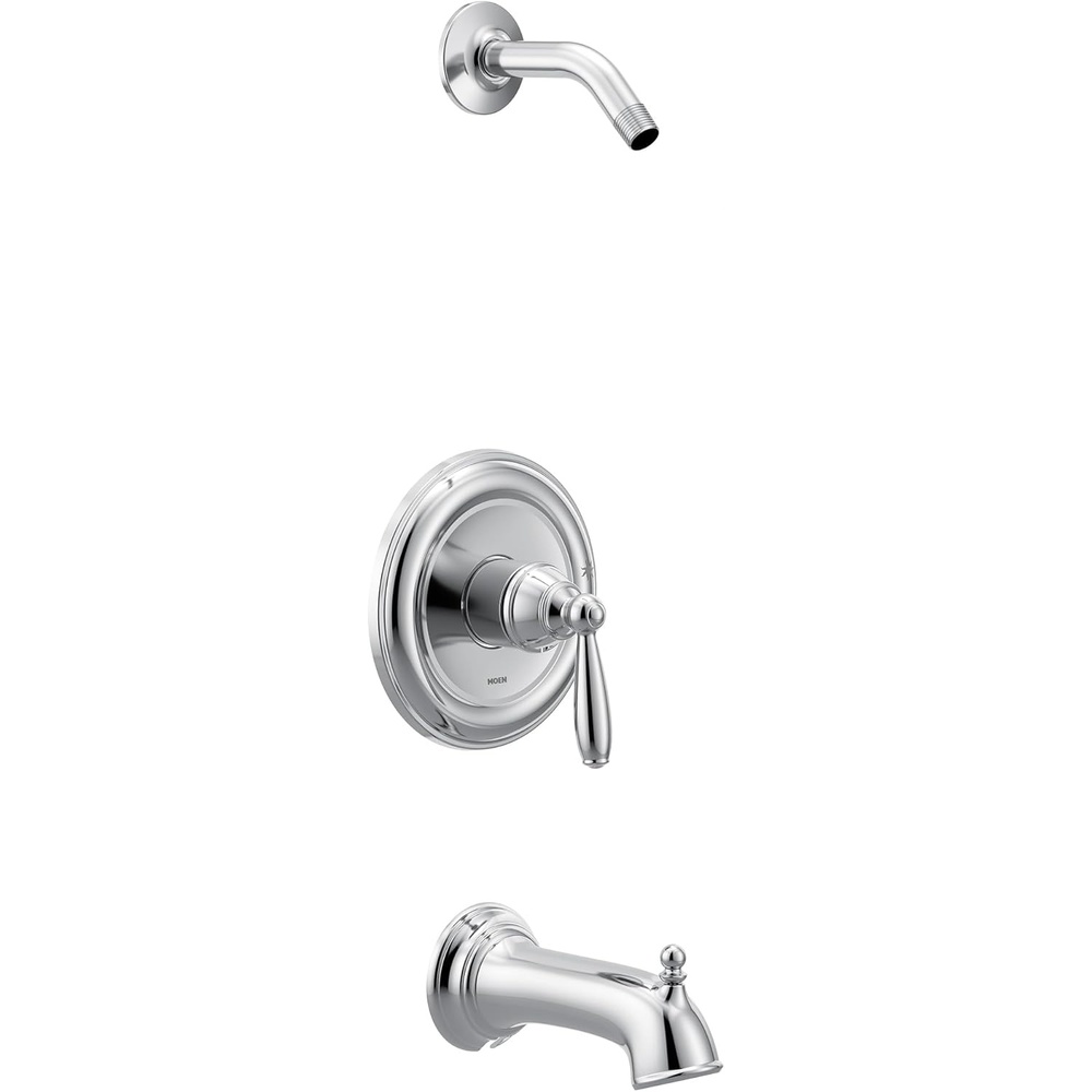 image:imageMoen UT2153NHBN Brantford MCORE 3Series 1Handle Tub and Shower Trim Kit Valve Required Brushed NickelChrome
