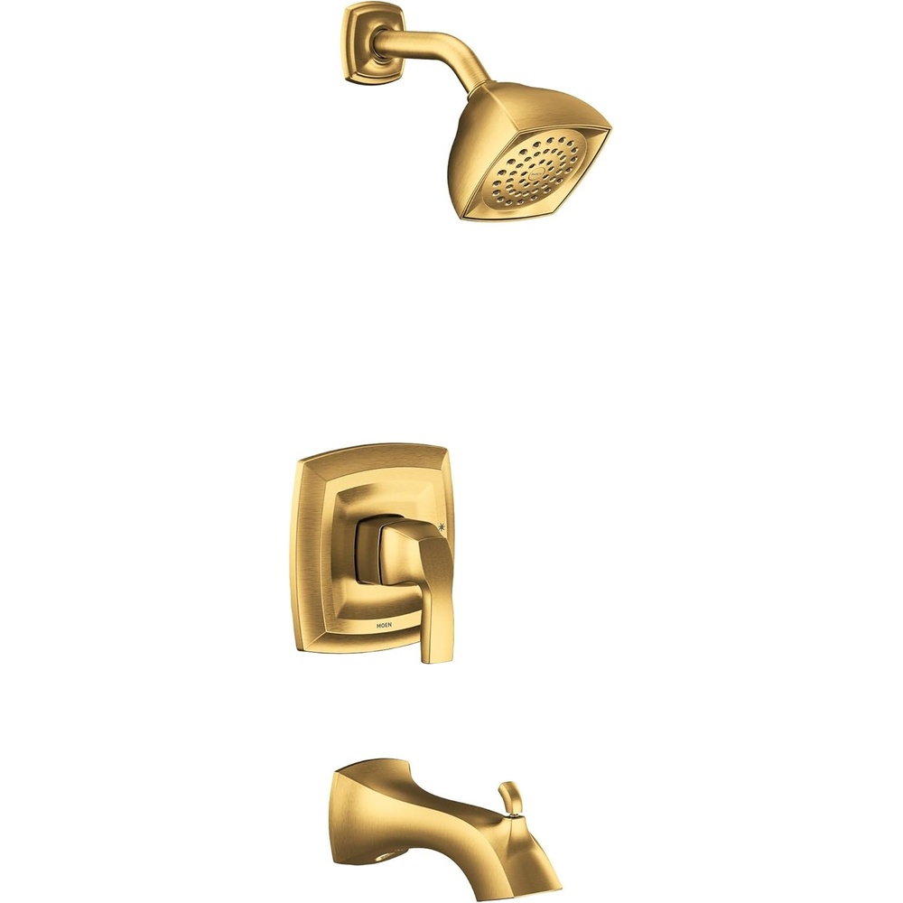image:imageMoen UT2693EP Voss Collection MCORE 2Series 1Handle Tub and Shower Trim Kit Valve Required ChromeBrushed Gold