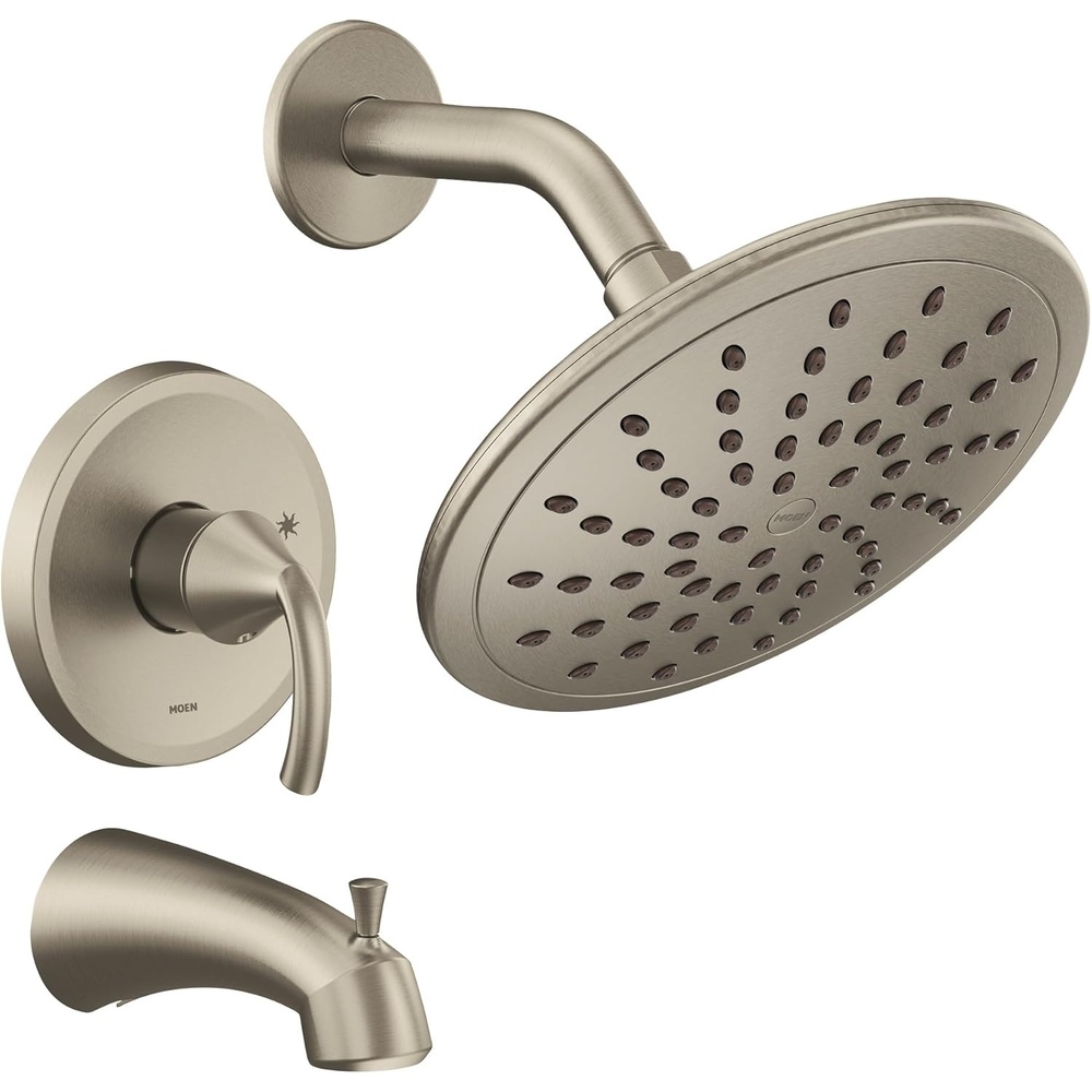image:imageMoen UT2843EPBN Glyde MCORE 2Series 1Handle Tub and Shower Trim Kit Valve Required Brushed NickelBrushed Nickel
