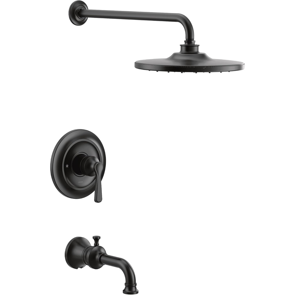 image:imageMoen UTS344303BL Colinet MCORE 3Series 1Handle Tub and Shower Trim Kit Valve Required Matte BlackMatte Black