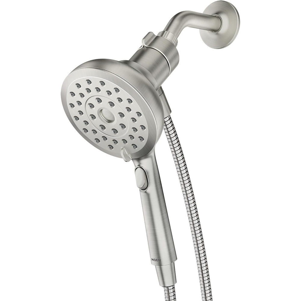 image:imageMoen Verso Handshower Detachable Round Shower Head with Magnetix Docking System 60 Hose Matte Black 220H2BLSpot Resist Nickel