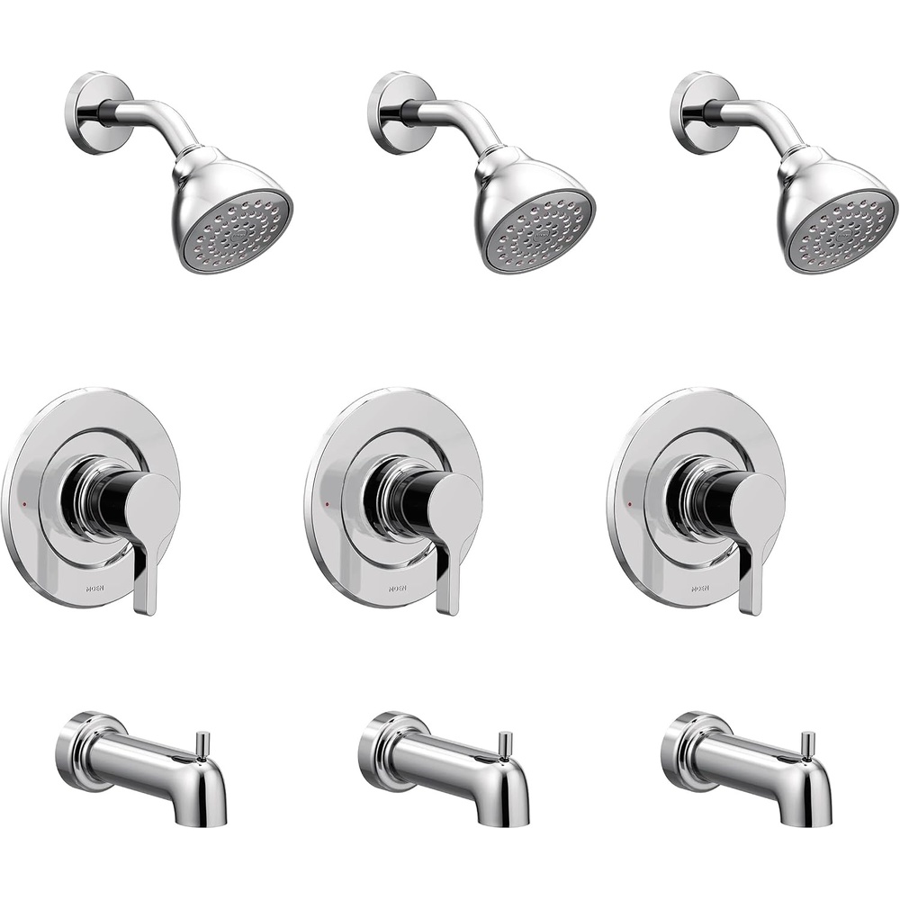image:imageMoen Vichy Chrome Bathroom Tub Shower Faucet System without Valve T2663EP3