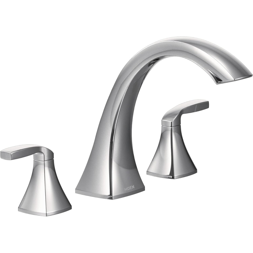 image:imageMoen Voss Brushed Gold TwoHandle Deck Mount Roman Tub Faucet Trim Kit Valve Required T693BGChrome