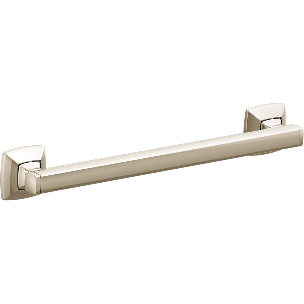 image:imageMoen YG5112NL Bathroom Safety 12Inch Stainless Steel Transitional Bathroom Grab Bar Polished Nickel