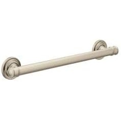 Moen YG6412ORB Bathroom Safety 12-Inch Stainless Steel Traditional Bathroom Grab Bar, Oil-Rubbed Bronze(Brushed Nickel)