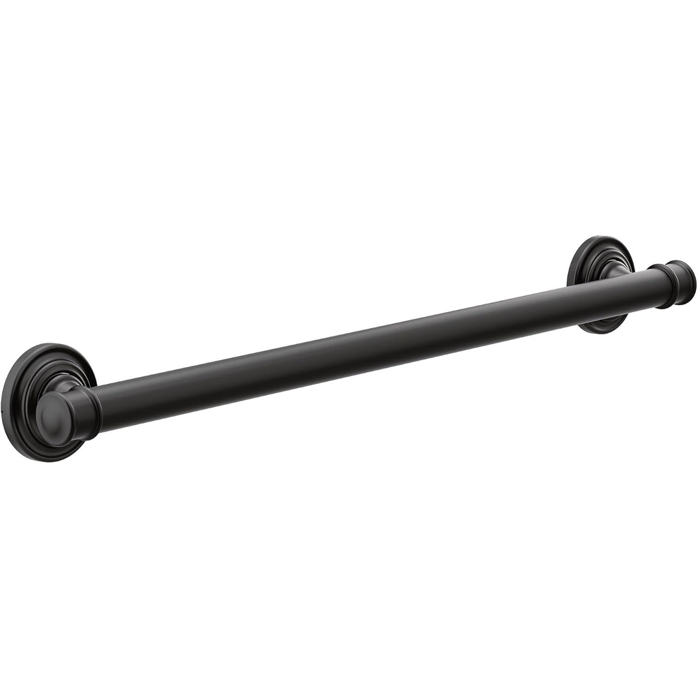 image:imageMoen YG6424ORB Bathroom Safety 24Inch Stainless Steel Traditional Bathroom Grab Bar OilRubbed BronzeMatte Black