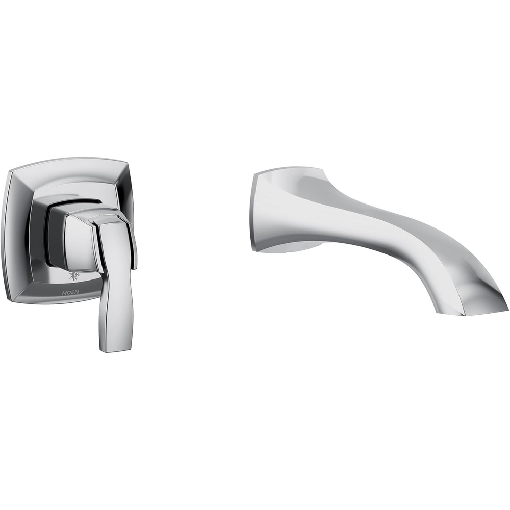 image:imageVoss Chrome Single Handle Wall Mount Tub Filler High Flow Tub Faucet with 10 Spout Reach WT691